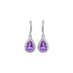 Load image into Gallery viewer, Radiant Amethyst and Zircon Earrings