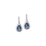 Load image into Gallery viewer, London Blue Elegance Pear-shaped Earrings by Ravia Jewels