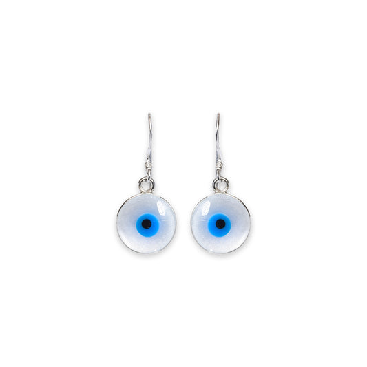 Evil Eye Mother of Pearl Dangal Earrings