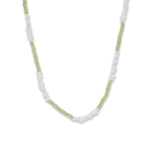 Load image into Gallery viewer, Peridot Serenity and Pearl Necklace