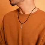 Load image into Gallery viewer, Classic Feather Pendant Necklace in Stainless Steel Vintage Style