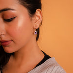 Load image into Gallery viewer, Radiant Amethyst and Zircon Earrings