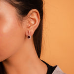 Load image into Gallery viewer, Crimson Radiance Garnet and Zircon Earrings