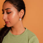Load image into Gallery viewer, Evil Eye Mother of Pearl Dangal Earrings