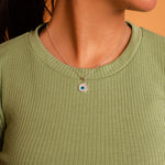 Load image into Gallery viewer, Pearl Essence Evil Eye Mother of Pearl Pendant Necklace