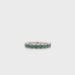 Load and play video in Gallery viewer, Stackable Emerald Eternity Band