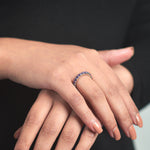 Load image into Gallery viewer, Stackable Prong Set Amethyst Band