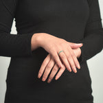 Load image into Gallery viewer, Stackable Emerald Eternity Band