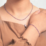 Load image into Gallery viewer, Luminous Amethyst Beaded Necklace