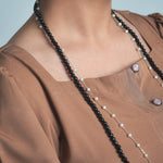 Load image into Gallery viewer, Pearl and Black Onyx  Necklace, Bracelet  and  Studs