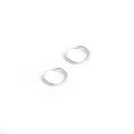 Load image into Gallery viewer, Sterling Silver Zig Zag Hoop Earrings