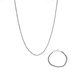 Load image into Gallery viewer, Dainty Pyrite Beaded  Bracelet and Necklace Set