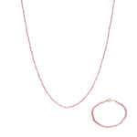 Load image into Gallery viewer, Lustrous Crystal Age Pink Tourmaline Beaded  Bracelet and Necklace Set