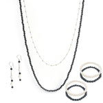 Load image into Gallery viewer, Pearl and Black Onyx  Necklace, Bracelet  and  Studs