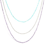 Load image into Gallery viewer, Amazonite, Amethyst and Labradorite Beaded Necklace Set