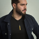 Load image into Gallery viewer, Yellow Agate Drop Pendant