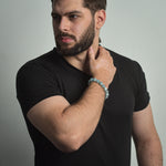 Load image into Gallery viewer, Soothing Aquamarine Beaded  Bracelet