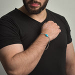 Load image into Gallery viewer, Turquoise Curb Chain Bracelet