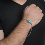 Load image into Gallery viewer, Turquoise Curb Chain Bracelet