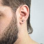 Load image into Gallery viewer, Thumbtack Smoky Quartz Studs