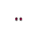 Load image into Gallery viewer, Pink Rectitude Ruby Studs