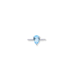 Load image into Gallery viewer, Exquisite Blue Topaz Teardrop Ring