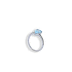 Load image into Gallery viewer, Exquisite Blue Topaz Teardrop Ring