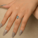 Load image into Gallery viewer, Exquisite Blue Topaz Teardrop Ring