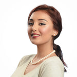 Load image into Gallery viewer, Women's Vintage  Pearls Necklace and Stud Earring Set