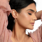 Load image into Gallery viewer, Hammered Silver earring Dangles