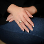 Load image into Gallery viewer, Women's Wide Hammer Stroke Ring by Ravia