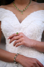 Load image into Gallery viewer, Subtle Peridot Statement Set