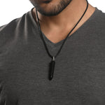 Load image into Gallery viewer, Sleek Style Black Onyx Drop Pendulum Pendant by Ravia