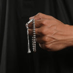 Load image into Gallery viewer, Men's Round Infinity Cufflinks and Silver Tasbih Gift Set by Ravia