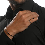 Load image into Gallery viewer, Silver Cuff Bangle Band Set for Men