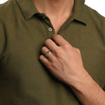 Load image into Gallery viewer, Men’s Solitaire Peridot Band Ring