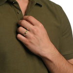 Load image into Gallery viewer, Solitaire Peridot Band for Men