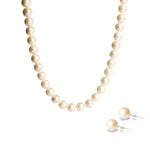 Load image into Gallery viewer, Women's Vintage Freshwater Pearls Necklace and Stud Earring Set
