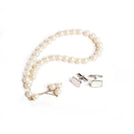 Load image into Gallery viewer, Pearl Tasbih and Mother of Pearl Cufflinks Set