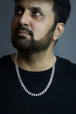 Load image into Gallery viewer, Thick Silver Cuban Men's Curb Chain by Ravia