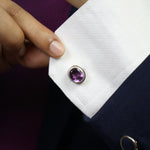Load image into Gallery viewer, Amethyst Cufflinks