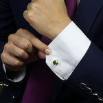 Load image into Gallery viewer, Peridot Cufflinks by Ravia