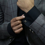 Load image into Gallery viewer, Men's Green Amethyst Cufflinks by ravia Jewels
