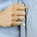 Load image into Gallery viewer, Men's Court Style Silver Band