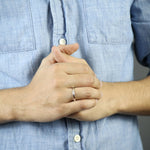 Load image into Gallery viewer, Men's Court Style Silver ring