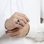 Load image into Gallery viewer, Cabochon Sapphire Ring by Ravia