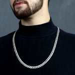Load image into Gallery viewer, Silver Solid Curb Chain