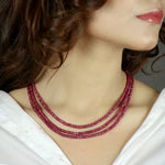 Load image into Gallery viewer, Vintage Mid-Century Ruby Necklace