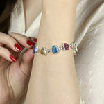 Load image into Gallery viewer, Rough Cut Flamboyant Gems Women's Bracelet by Ravia