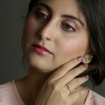 Load image into Gallery viewer, Emerald Women's Pave Ring by Ravia